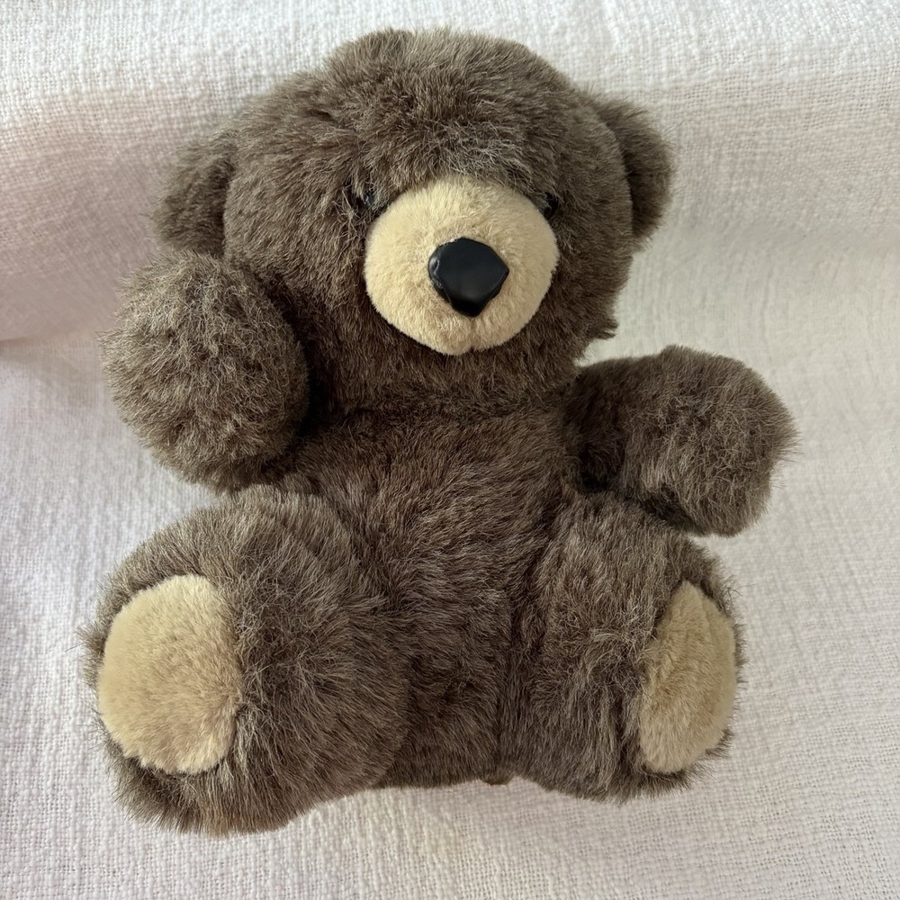 Vintage Cuddle Wit Brown Teddy‎ Bear 9" Plush Stuffed Animal Lovey Toy